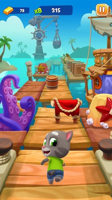 汤姆猫跑酷2无限金币钻石版(Talking Tom Gold Run 2)